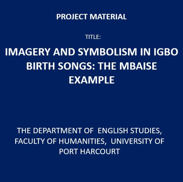 Imagery and Symbolism in Igbo Birth Songs