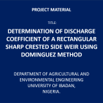 Determination of discharge co