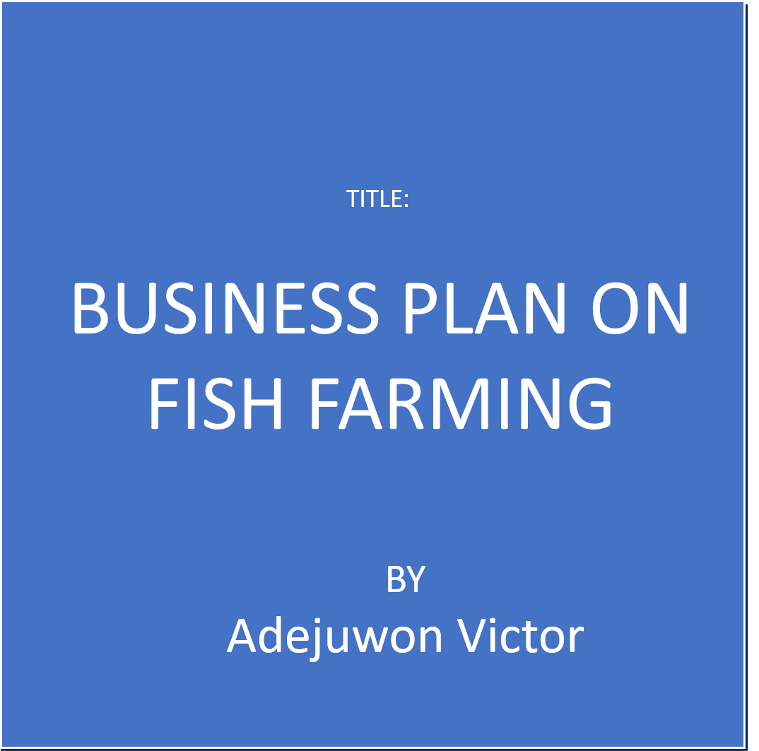 how to write business plan on fish farming