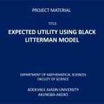 EXPECTED UTILITY USING BLACK LITTERMAN MODEL
