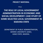 The Role of Local Government Administration in Economic and Social Development