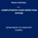 Computerized Food Inspection System