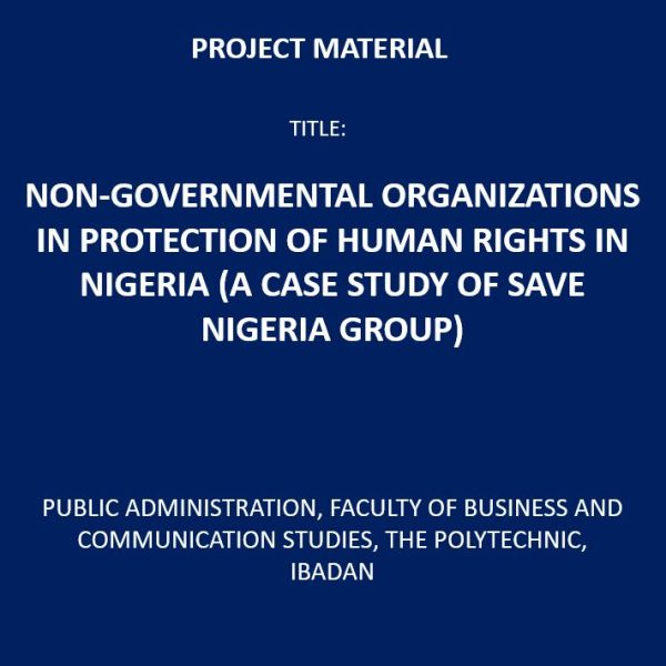 Non-Governmental Organizations in Protection of Human Rights in Nigeria