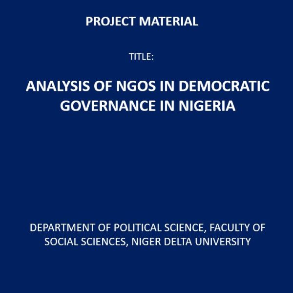 Analysis of NGOs in Democratic Governance in Nigeria