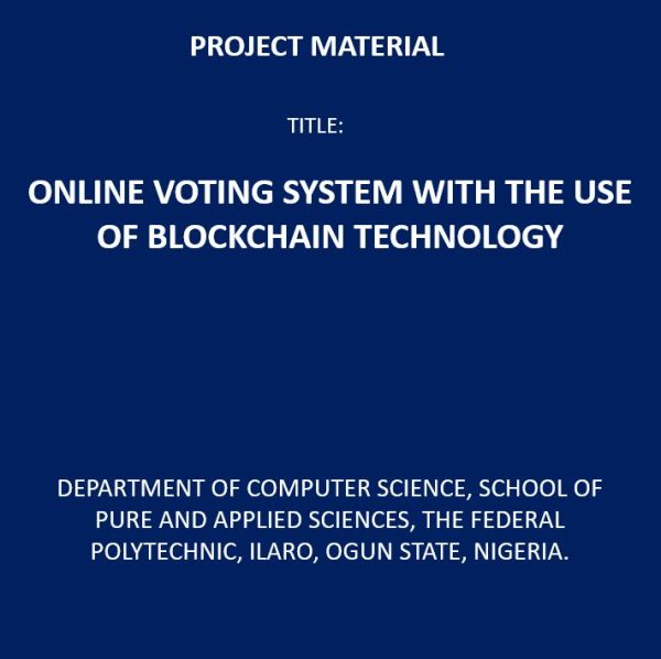 Online Voting System with the Use of Blockchain Technology